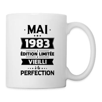 Anniversaire 40 ans - Mai 1983 Perfection - Mug blanc - blanc - Droite