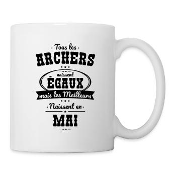 Archers égaux meilleurs naissent en Mai - Mug blanc - blanc - Droite