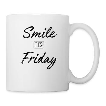 Souriez c’est vendredi - Mug blanc - blanc - Droite