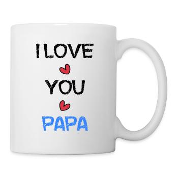 VATERTAG. ALLES GUTE ZUM GEBURTSTAG, PAPA. PAPA. ALLES GUTE ZUM GEBURTSTAG! - Tasse - Weiß - Rechts