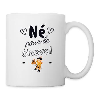 Né pour le cheval - Mug blanc - blanc - Droite