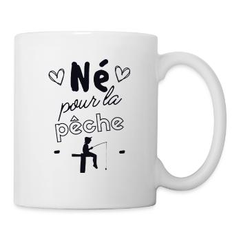 Né pour la pêche - Mug blanc - blanc - Droite