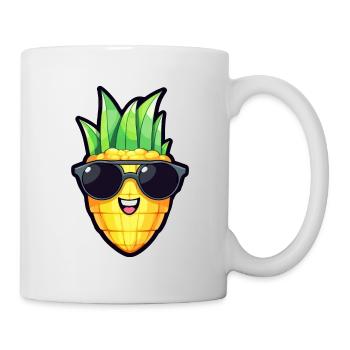 Cool corn with sunglasses - Original vegetables - Mug - white - Right