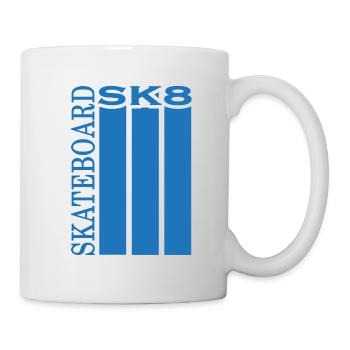 skateboard skate sk8 skateboarder - Tasse - Weiß - Rechts