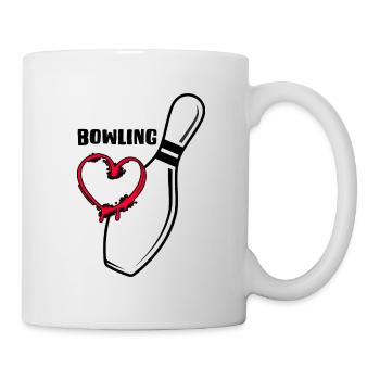 bowling strike bowlingbahn bowling-love - Tasse - Weiß - Rechts