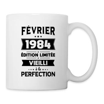 Anniversaire 40 ans - Février 1984 Perfection - Mug blanc - blanc - Droite