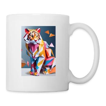 Origami Tiger - Tasse - Weiß - Rechts