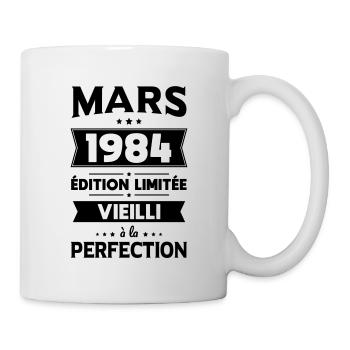 Anniversaire 40 ans - Mars 1984 Perfection - Mug blanc - blanc - Droite
