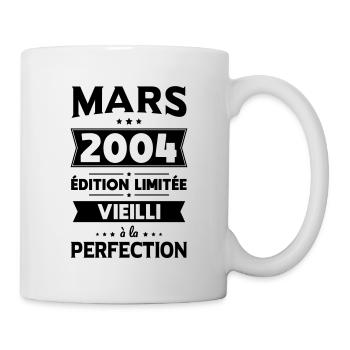 Anniversaire 20 ans - Mars 2004 Perfection - Mug blanc - blanc - Droite