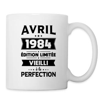 Anniversaire 40 ans - Avril 1984 Perfection - Mug blanc - blanc - Droite
