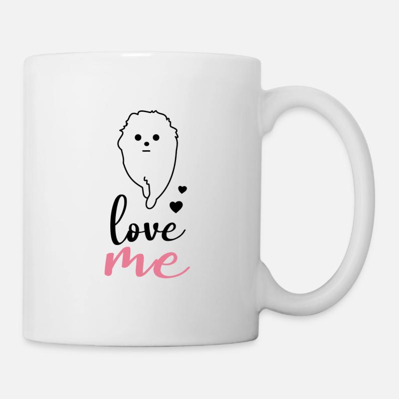 Zwergspitz - Tasse - Weiß