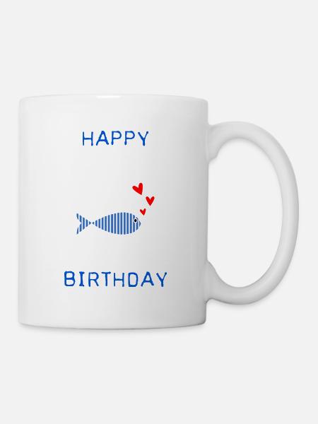 HAPPY BIRTHDAY. ANNIVERSAIRE. - Mug blanc - blanc