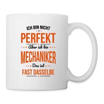 I'm not perfect, but I'm a mechanic - Mug - white - Right