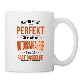 I'm not perfect, but I'm a motorcyclist - Mug - white - Right