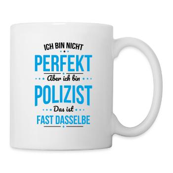 Je ne suis pas parfait, mais je suis un flic - Mug blanc - blanc - Droite