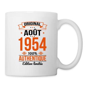 70-jähriges Jubiläum - Original - August 1954 - Tasse - Weiß - Rechts