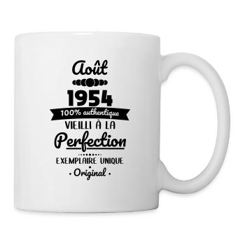 70. Jahrestag - August 1954 Original - Tasse - Weiß - Rechts