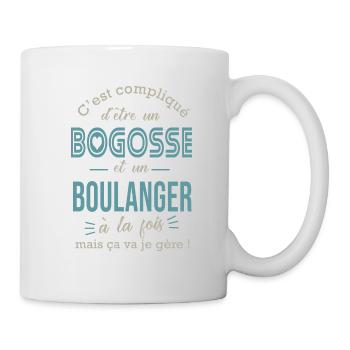boulanger bogosse Cadeau humour boulanger pain - Mug blanc - blanc - Droite