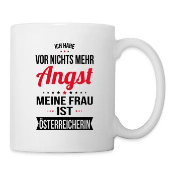 My wife is Austrian - gift idea humor - Mug - white - Right
