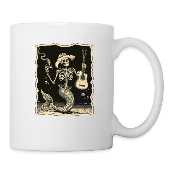 Guitare sirène squelette - Mug blanc - blanc - Droite