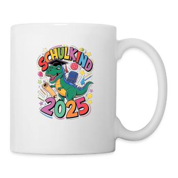 Schulkind 2025 Einschulung Schulanfang - Tasse - Weiß - Rechts