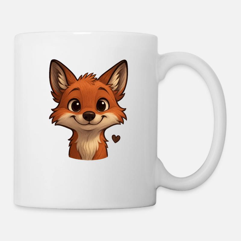 Happy Fox – clever & charming - Mug - white