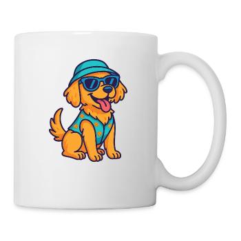 Cooler Hund – Süßer Cartoon mit Stil - Tasse - Weiß - Rechts