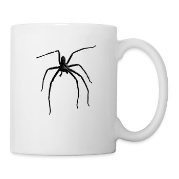Spinne / schwarze Witwe + Skull bei Spinnenphobie - Tasse - Weiß - Rechts