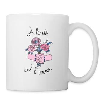 Ein Leben, Liebe - Tasse - Weiß - Rechts