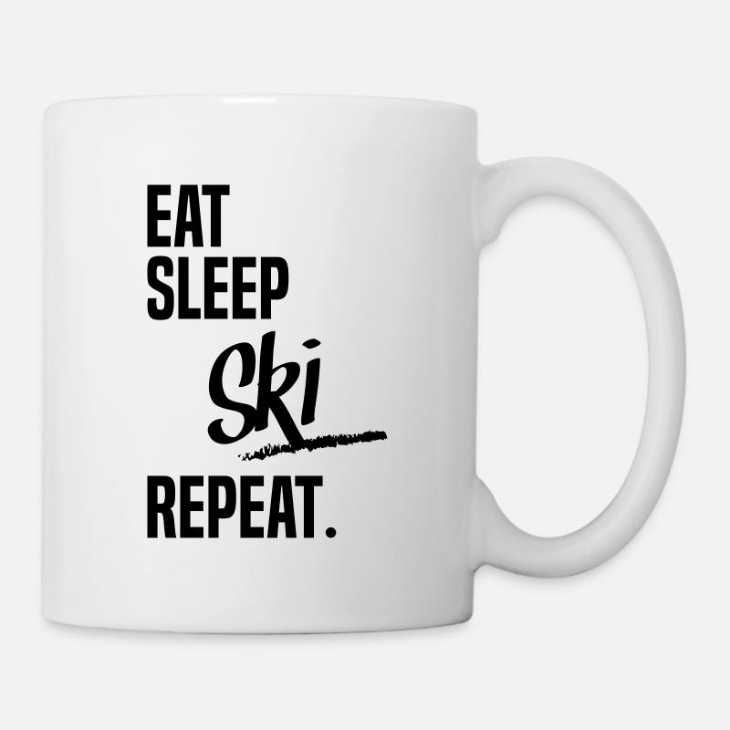 EAT SLEEP SKI - Tasse - Weiß