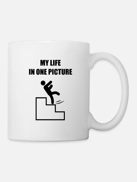 My Life, cadeau malchanceux pessimist malheur - Mug blanc - blanc