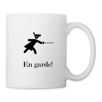 En garde, geschenk fechten degen florett schwert - Tasse - Weiß - Rechts