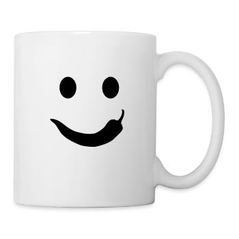Chili face, chilli hot hot - Mug - white - Right