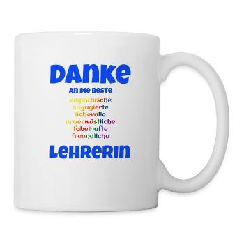 Danke Lehrerin Geschenk Helden im Alltag - Tasse - Weiß - Rechts