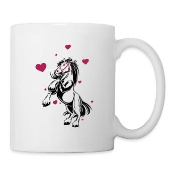 Cheval j'adore idée cadeau drôle équitation club coeur - Mug blanc - blanc - Droite