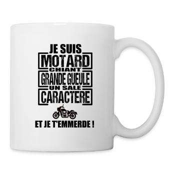 Je suis motard chiant t-shirt moto cadeau homme - Mug blanc - blanc - Droite
