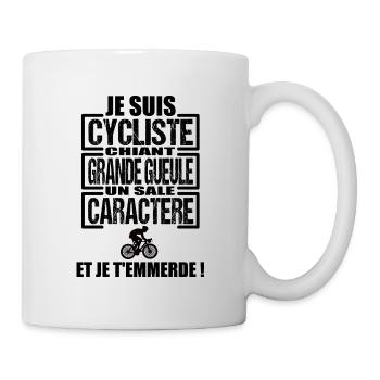 je suis cycliste chiant t-shirt vélo cadeau - Mug blanc - blanc - Droite