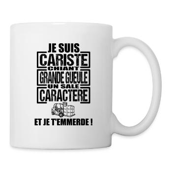 Je suis cariste t-shirt homme ouvrier cadeau - Mug blanc - blanc - Droite