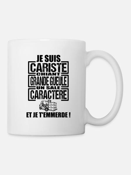 Je suis cariste t-shirt homme ouvrier cadeau - Mug blanc - blanc