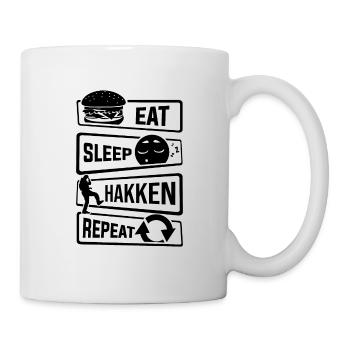 Eat Sleep Hakken Repeat - Gabber Hardstyle - Tasse - Weiß - Rechts