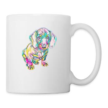 Dackel on Tour - Tasse - Weiß - Rechts