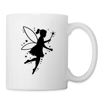 fairy elf silhouette - Mug - white - Right