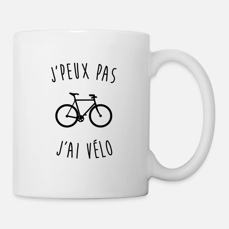 J'peux pas j'ai vélo - Mug blanc - blanc