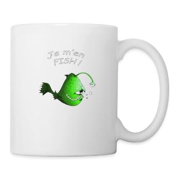 Je m'en FISH tshirt humour poisson fish - Mug blanc - blanc - Droite