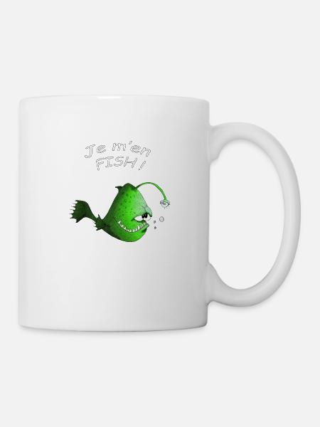 Je m'en FISH tshirt humour poisson fish - Mug blanc - blanc