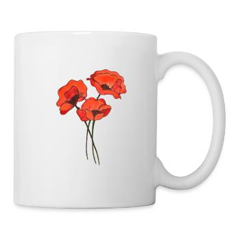 Trio of poppies - Mug - white - Right