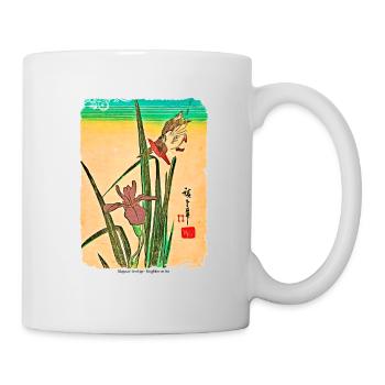Utagawa Hiroshige Kingfisher on Iris - Mug - white - Right