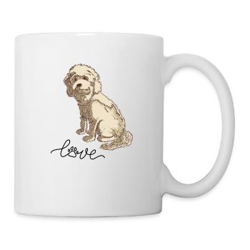 Cockapoo Cockerspaniel Pudel Zwergpudel Hundeliebe - Tasse - Weiß - Rechts