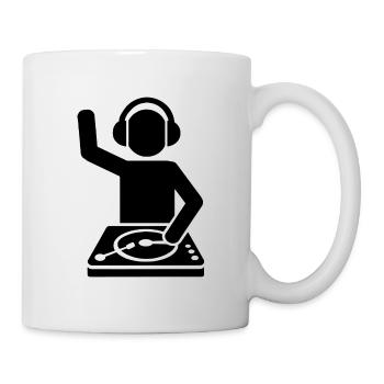 DJ Spruch Geschenk Techno Rave - Tasse - Weiß - Rechts