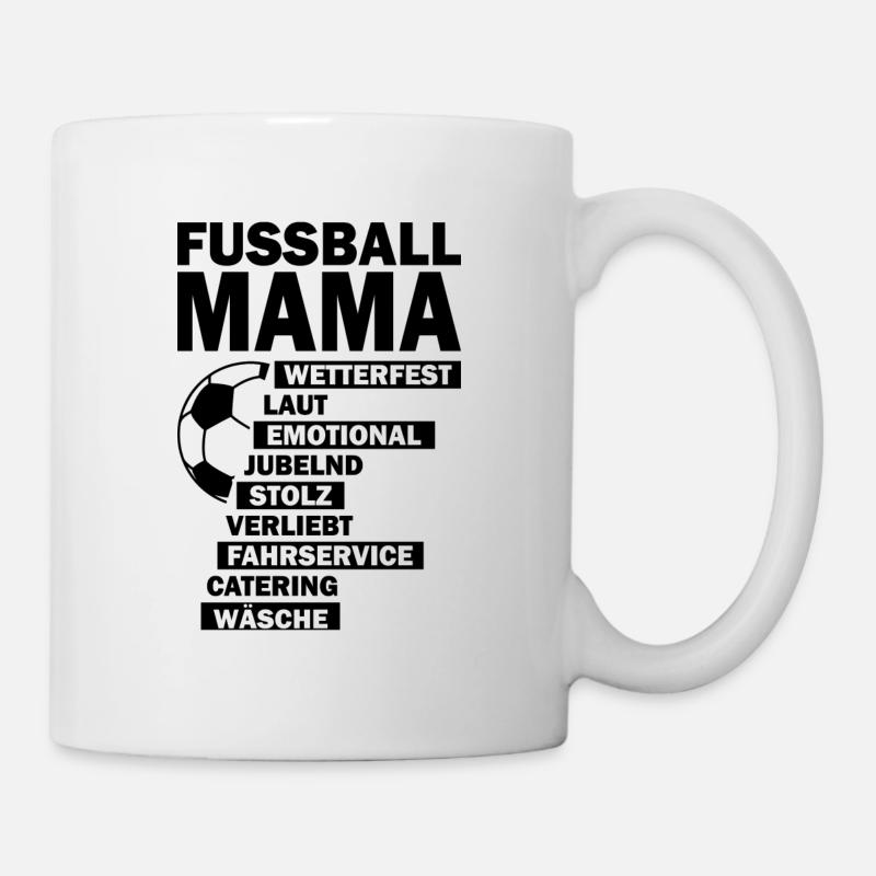 Fussball mama Sport Trainer - Tasse - Weiß